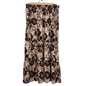 Verve Ami Brown and Cream Maxi Skirt